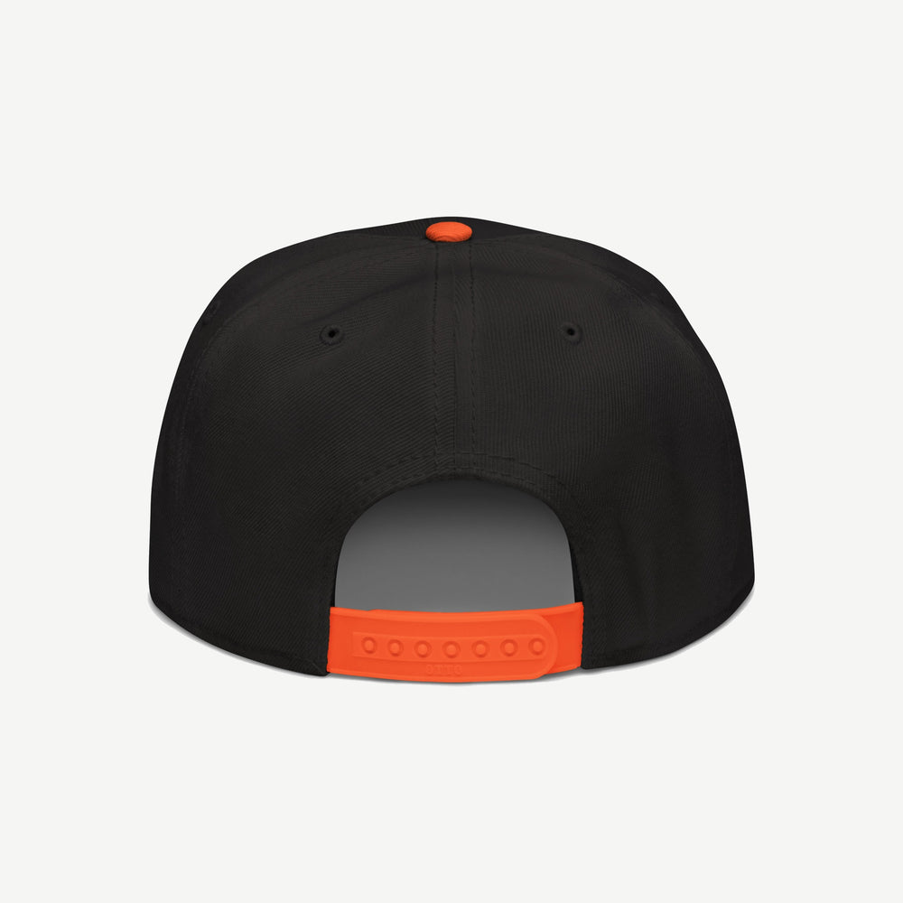 Orange wool snapback