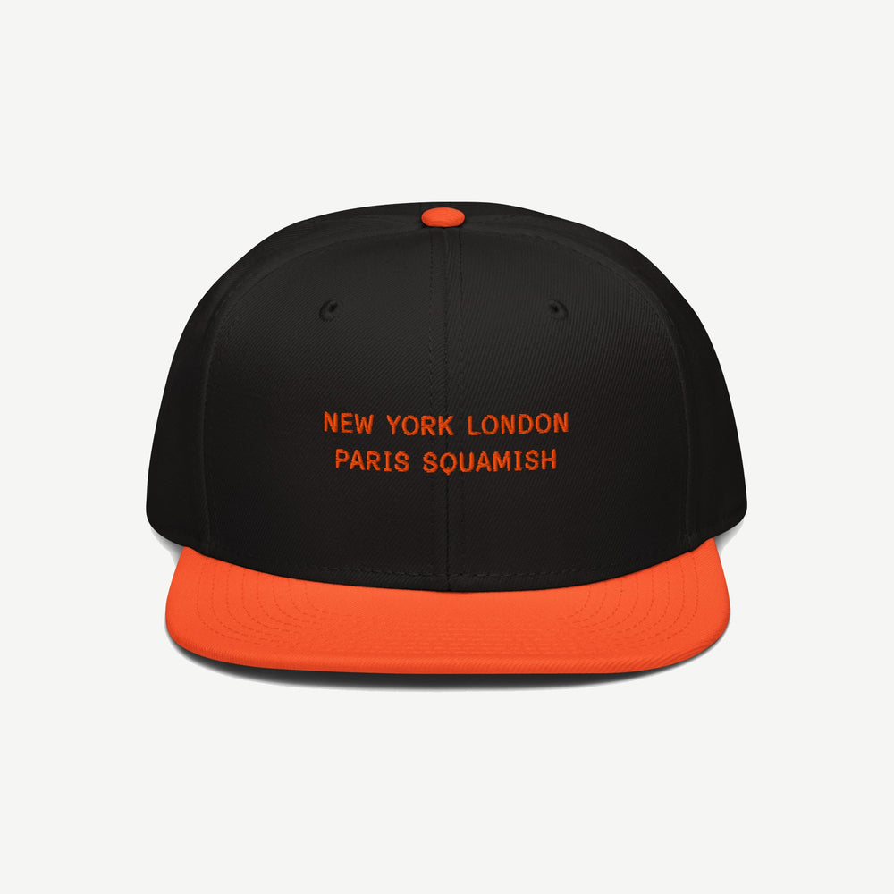 Orange wool snapback