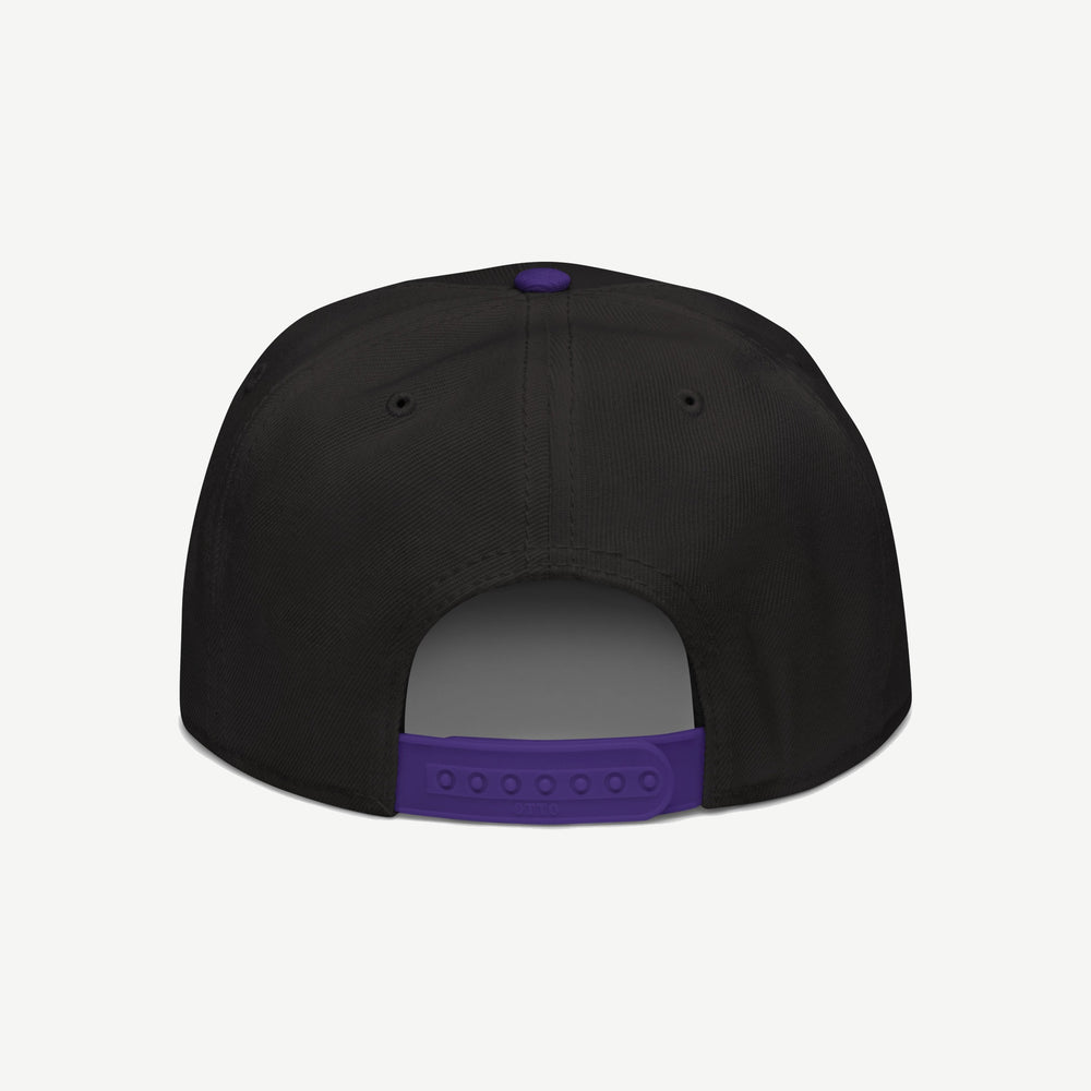 Purple wool snapback