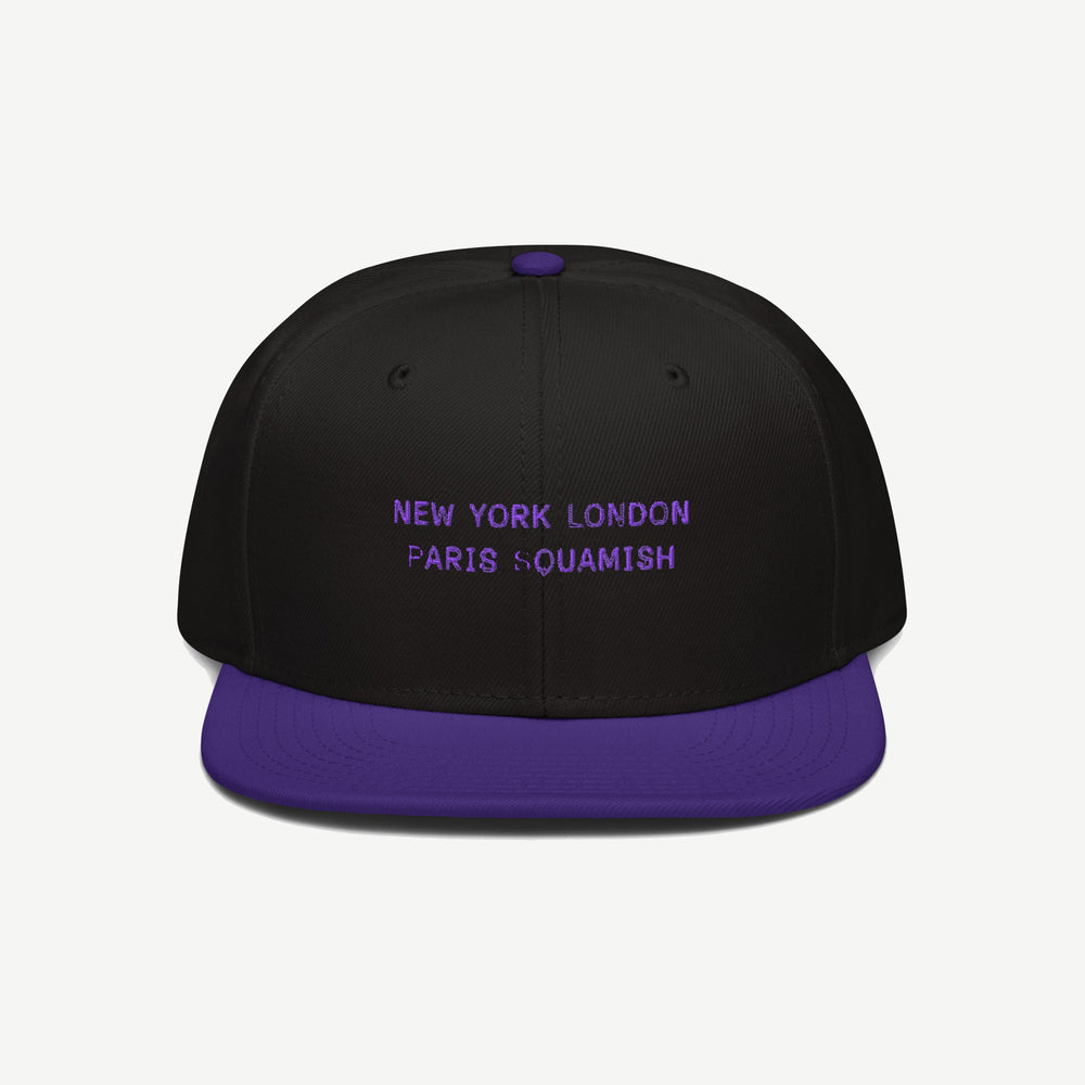 Purple wool snapback